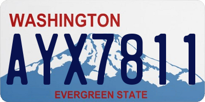 WA license plate AYX7811