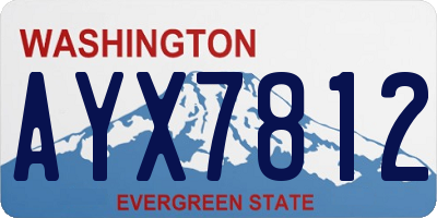 WA license plate AYX7812