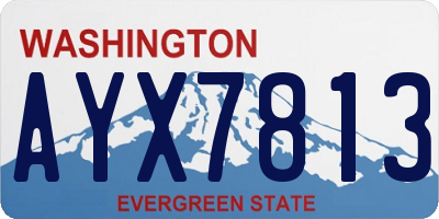 WA license plate AYX7813