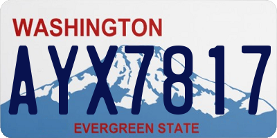 WA license plate AYX7817