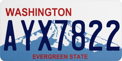 WA license plate AYX7822