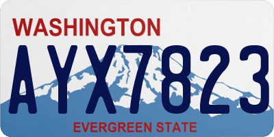 WA license plate AYX7823