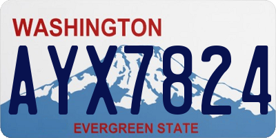 WA license plate AYX7824