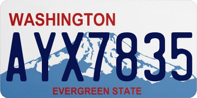 WA license plate AYX7835