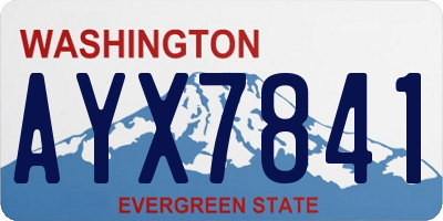 WA license plate AYX7841