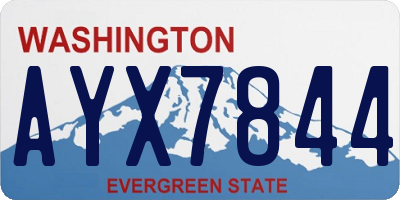 WA license plate AYX7844