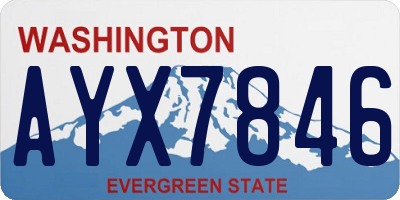 WA license plate AYX7846