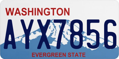 WA license plate AYX7856