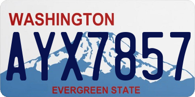 WA license plate AYX7857