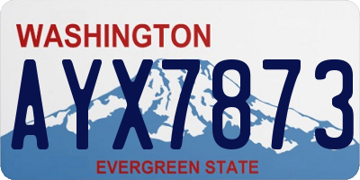 WA license plate AYX7873