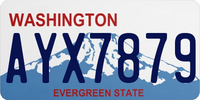 WA license plate AYX7879