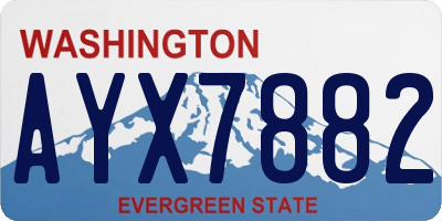 WA license plate AYX7882