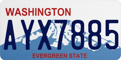 WA license plate AYX7885