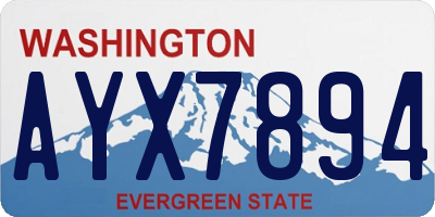 WA license plate AYX7894