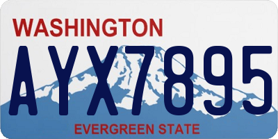 WA license plate AYX7895