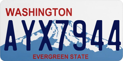 WA license plate AYX7944