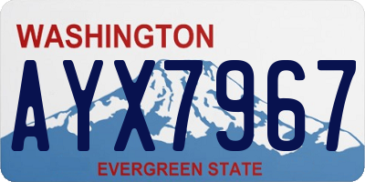 WA license plate AYX7967