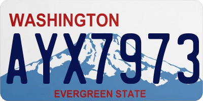 WA license plate AYX7973