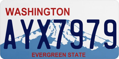 WA license plate AYX7979