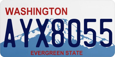 WA license plate AYX8055