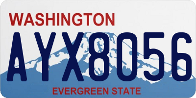 WA license plate AYX8056