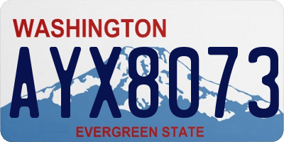 WA license plate AYX8073