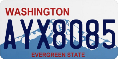 WA license plate AYX8085