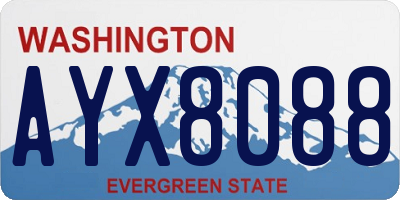 WA license plate AYX8088