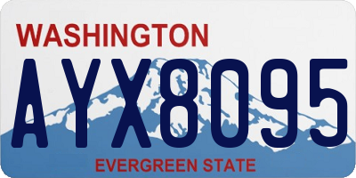 WA license plate AYX8095