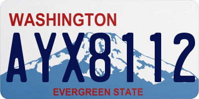 WA license plate AYX8112