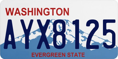 WA license plate AYX8125