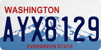 WA license plate AYX8129