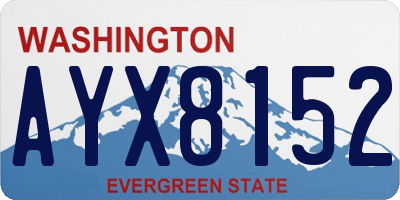 WA license plate AYX8152