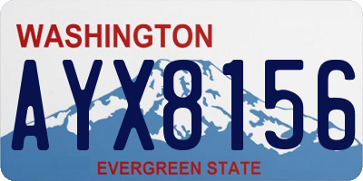 WA license plate AYX8156