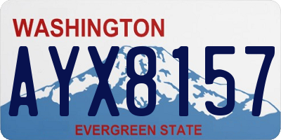 WA license plate AYX8157