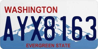 WA license plate AYX8163