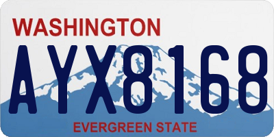 WA license plate AYX8168