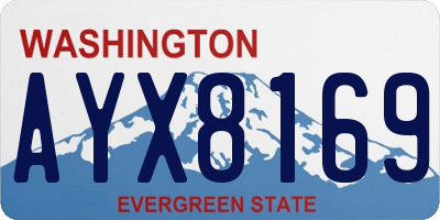 WA license plate AYX8169