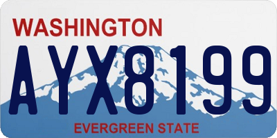 WA license plate AYX8199