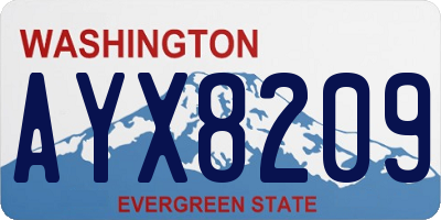 WA license plate AYX8209