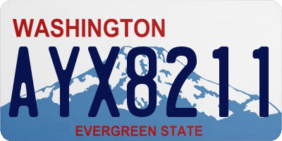 WA license plate AYX8211