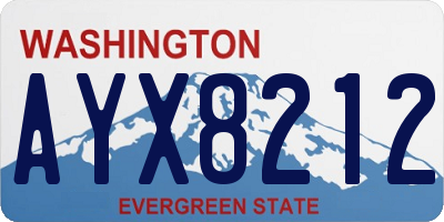 WA license plate AYX8212