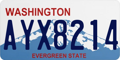 WA license plate AYX8214