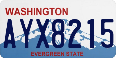 WA license plate AYX8215