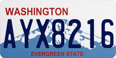 WA license plate AYX8216