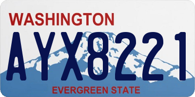 WA license plate AYX8221