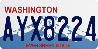 WA license plate AYX8224