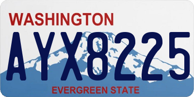 WA license plate AYX8225