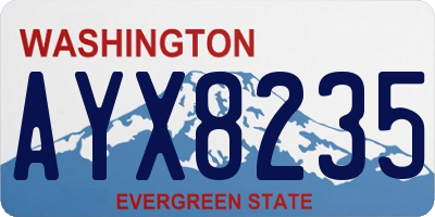 WA license plate AYX8235