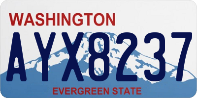 WA license plate AYX8237